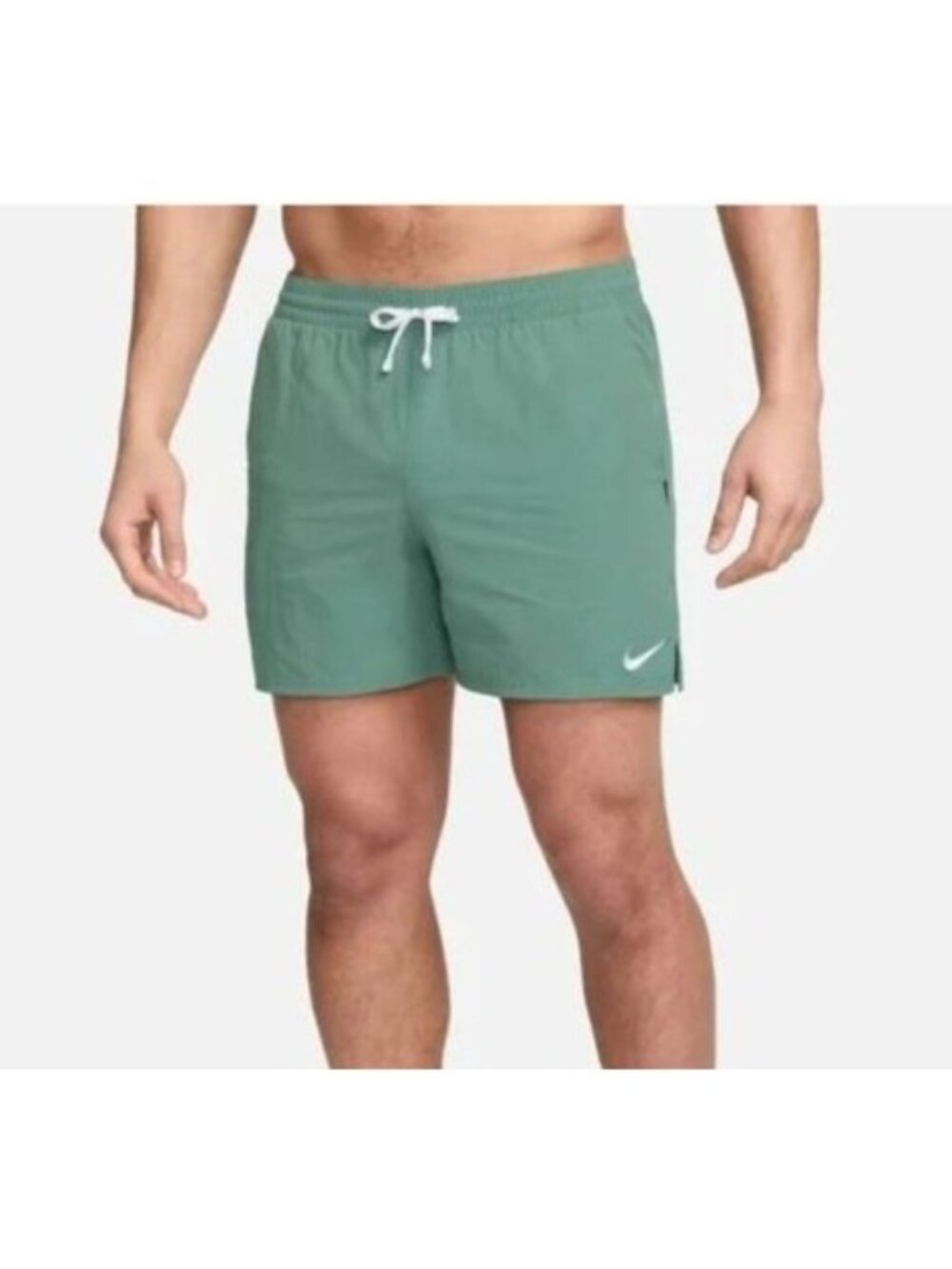 Nike Swim Shorts Solid Icon 5" Volley Trunks NESSE495-302 Men's S Green NWT